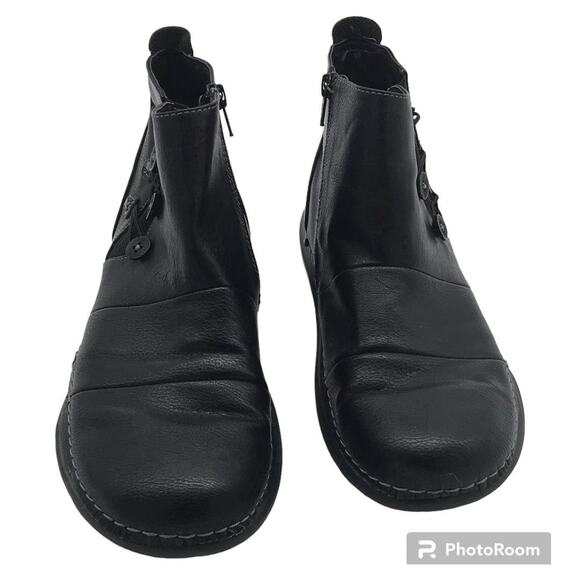 EUROSOFT  by Sofft Black Ruched Booties Ankle Boots - Picture 1 of 7